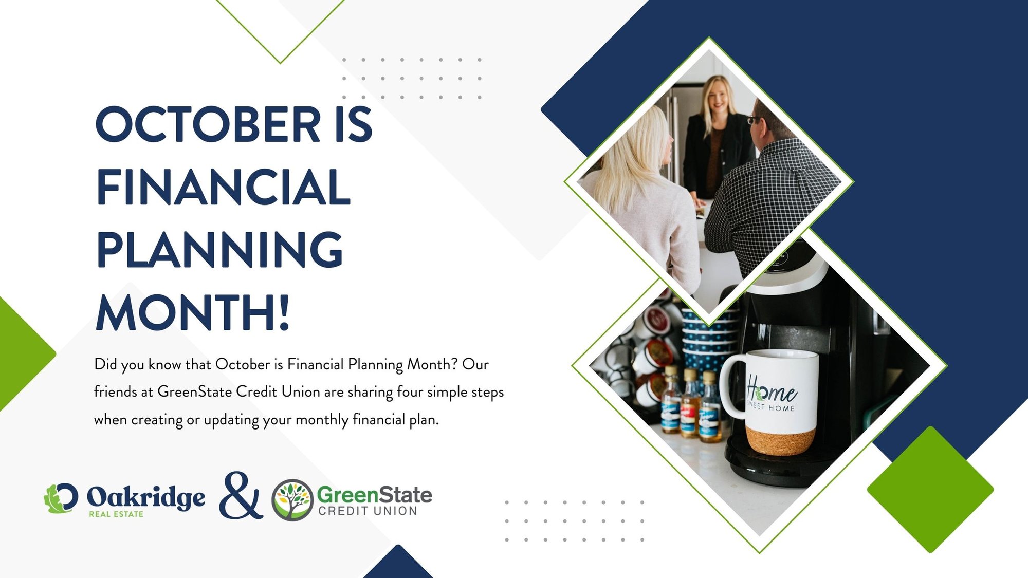 The Mortgage Corner with Greenstate Credit Union | October is Financial Planning Month